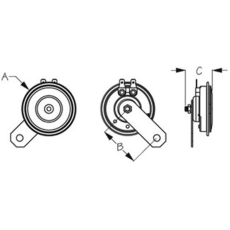 Sea-Dog Line 4314301 Seadog 431430-1 Pontoon Boat 12V Mini Compact Horn w/Bracket