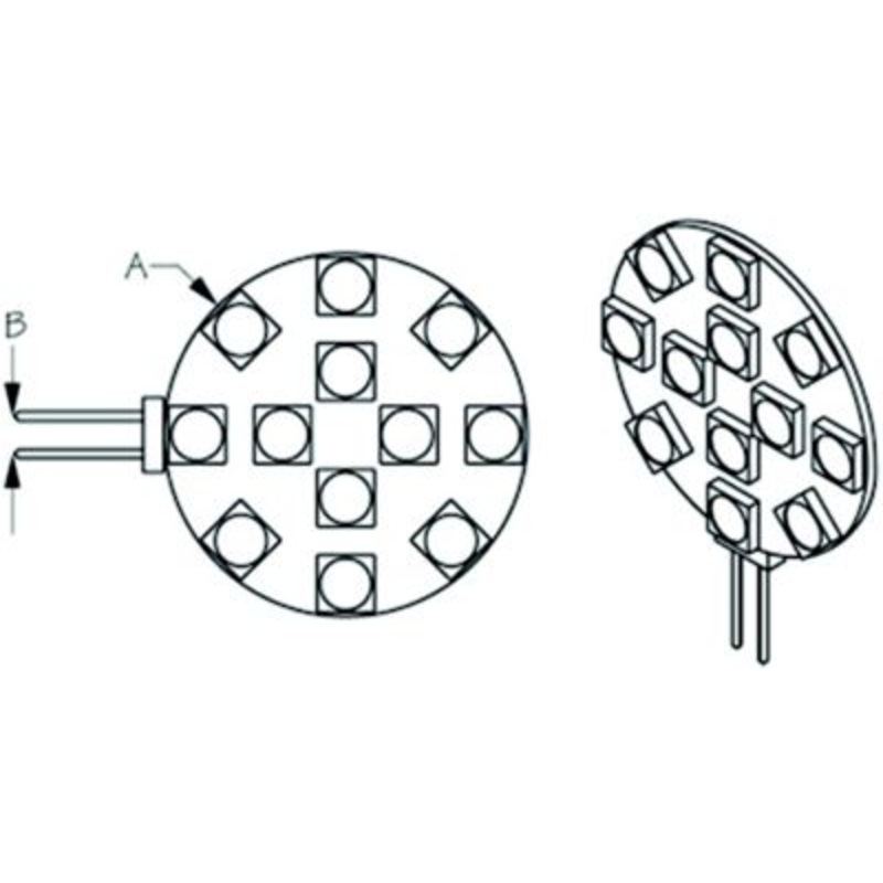 Sea-Dog Line 442942-1 Seadog 4429421 LED G4 Base Wafer Bulb, Horizontal Pins