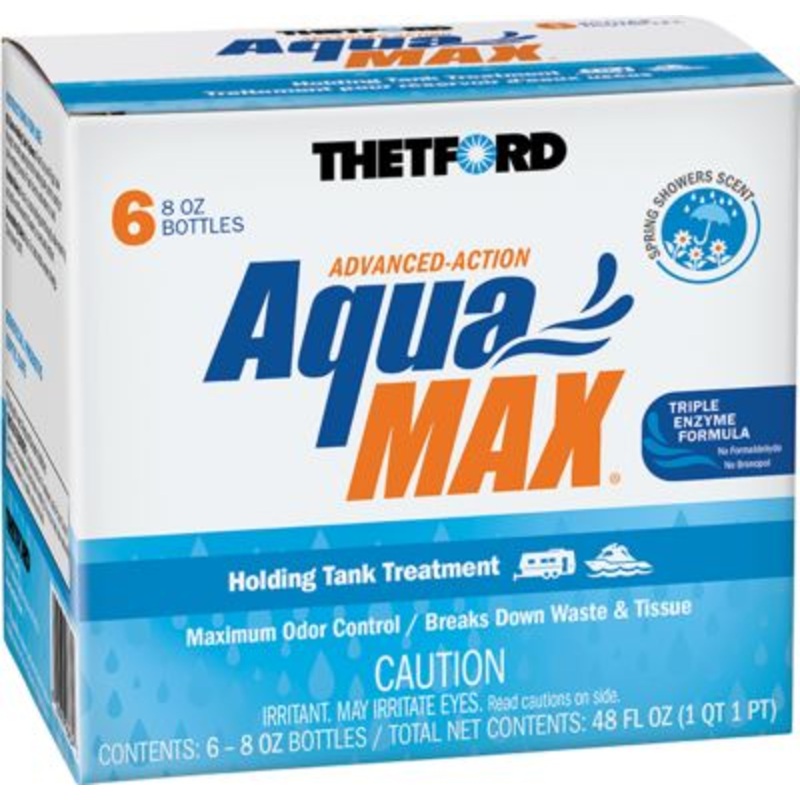 Thetford 96634 Aquamax Holding Tank Treatment, 6-Pack 8oz Liquid, Spring Showers Sent