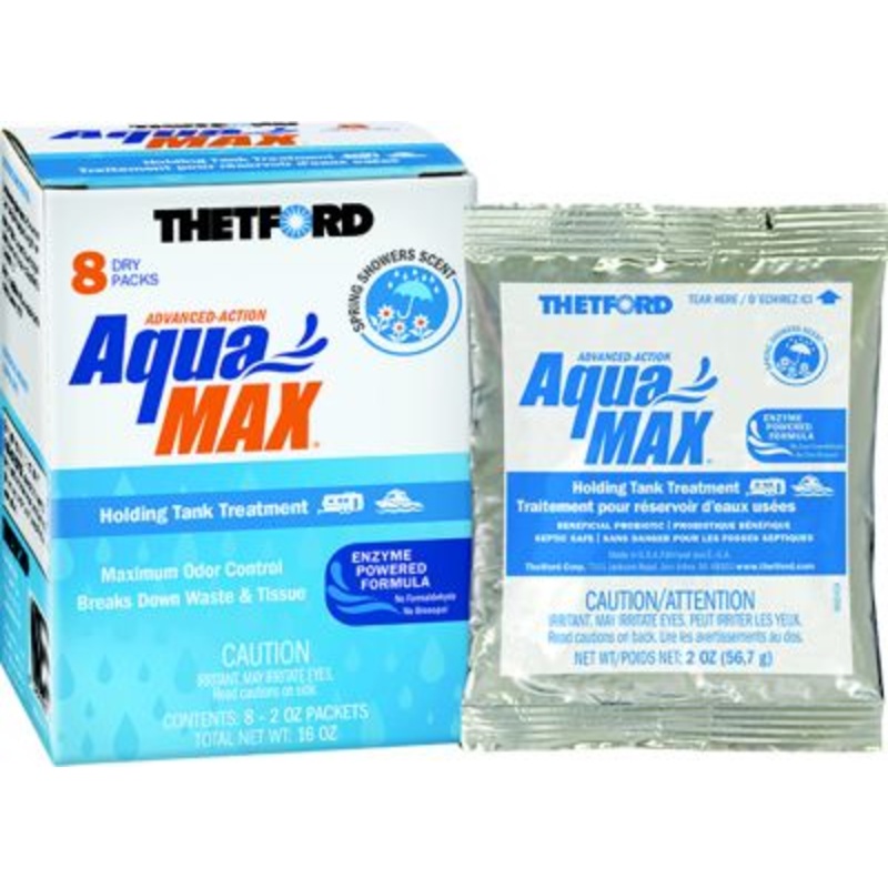Thetford 96674 Aquamax Holding Tank Treatment, 8-Pack 2oz Dry Packets, Summer Cypress Sent