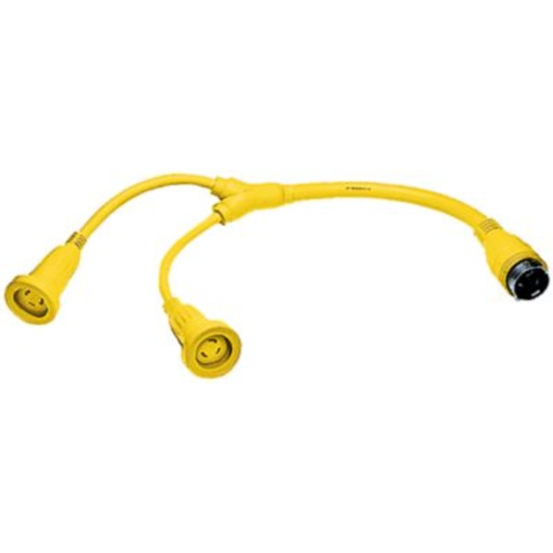 Hubbell HBL64CM54 Yellow “Y” Female to Male Adapter