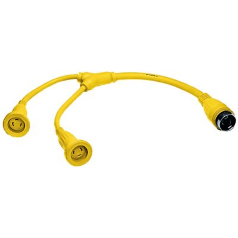 Hubbell HBL64CM57 Yellow “Y” Female to Male Adapter