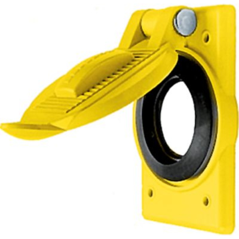 Hubbell HBL74CM25WOA Polycarbonate Spring Loaded Weatherproof Cover, Yellow