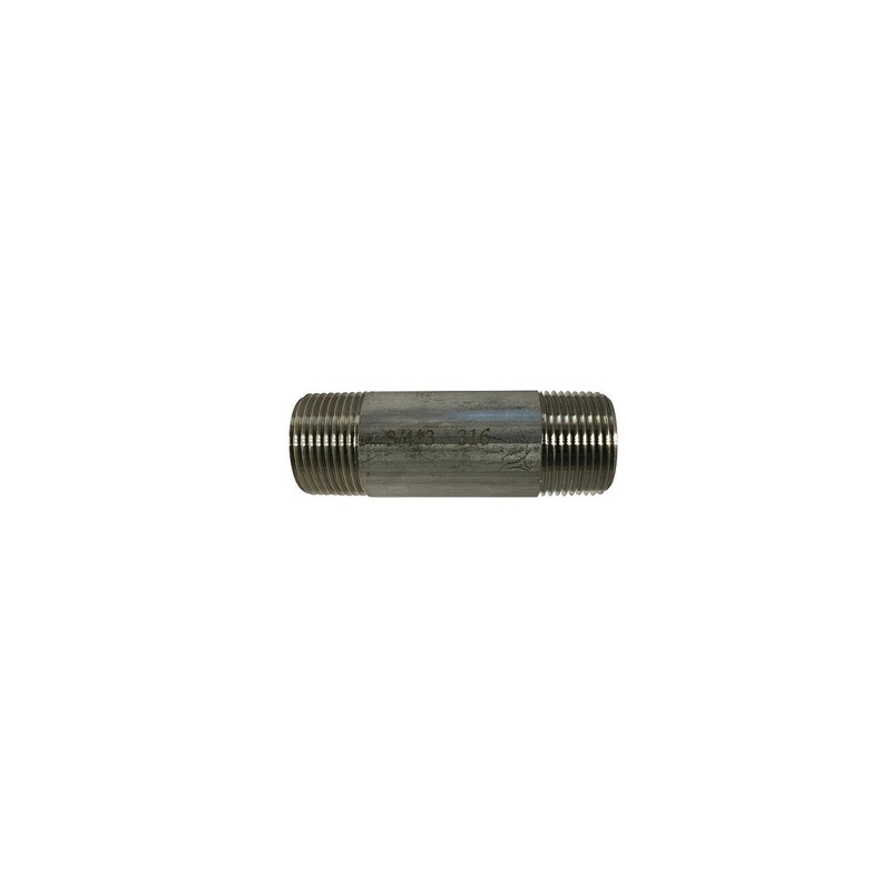 Brass Fittings 70-080 70080 316 Stainless Steel Nipple, 3/4″ x Close