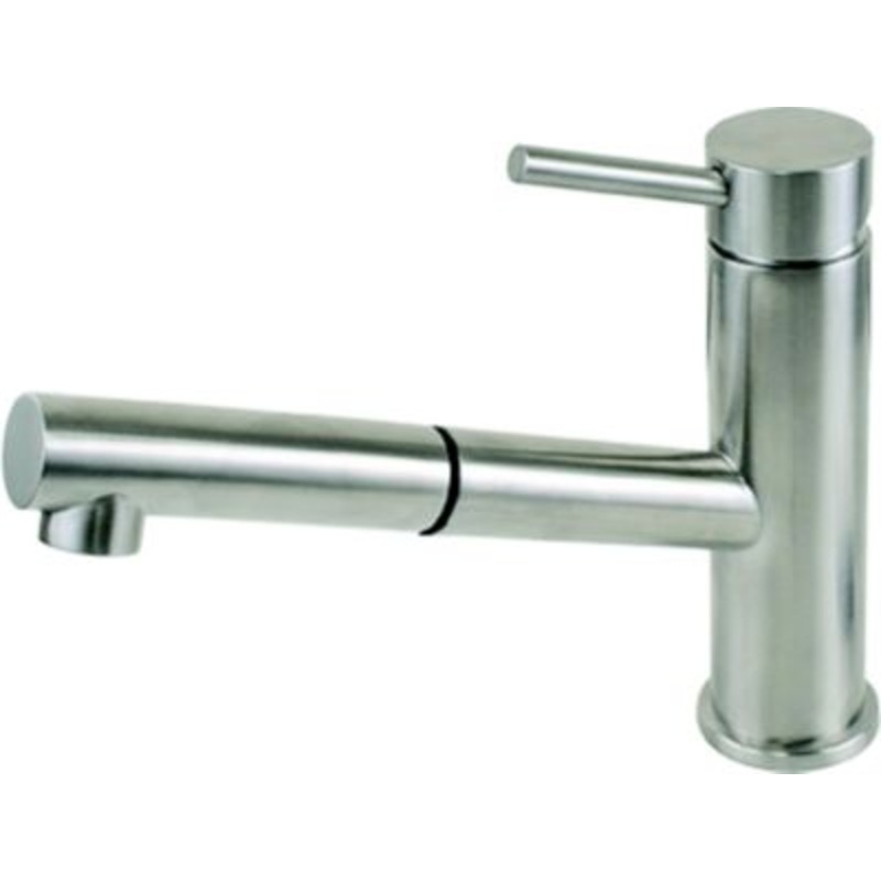 Scandvik 74122 Nordic Pull-Out Galley Mixer, Brushed Stainless Steel