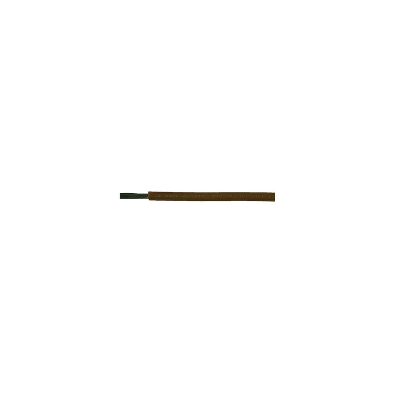 Cobra Wire and Cable A1012T06100FT Primary Tinned Copper Wire, 12 AWG, 100′, Brown