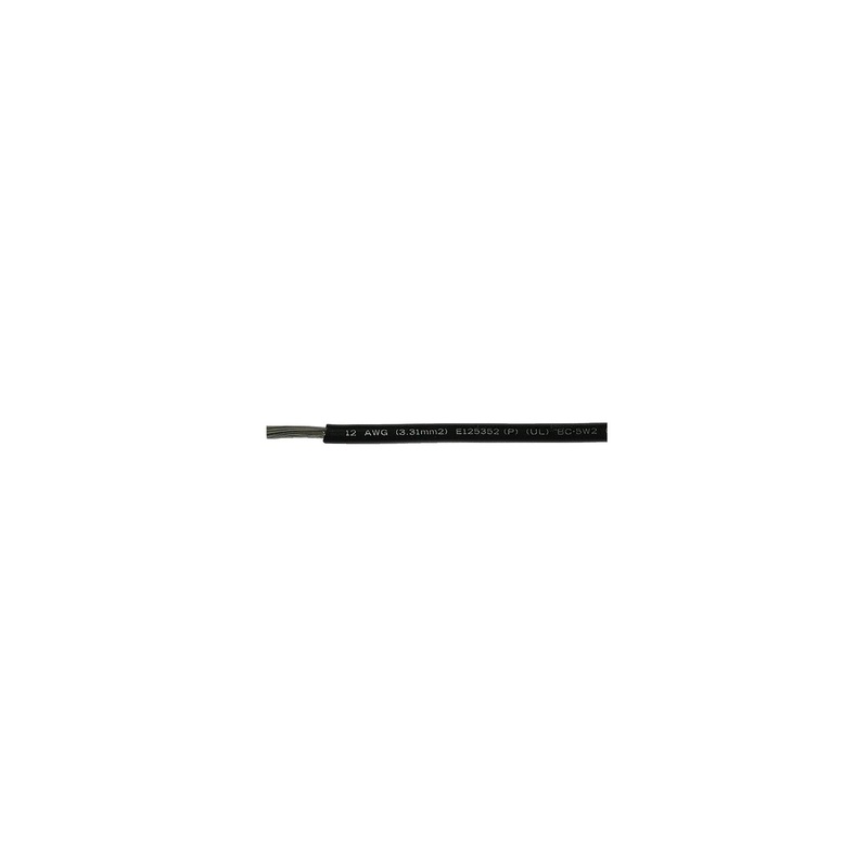 Cobra Wire and Cable A1012T07100FT Primary Tinned Copper Wire, 12 AWG, 100′, Black