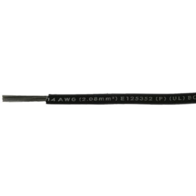 Cobra Wire and Cable A1014T07100FT Primary Tinned Copper Wire, 14 AWG, 100′, Black