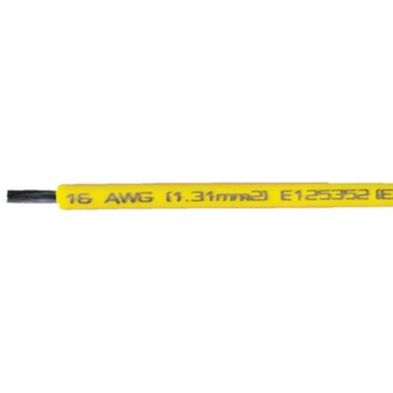 Cobra Wire and Cable A1016T04100FT Primary Tinned Copper Wire, 16 AWG, 100′, Yellow