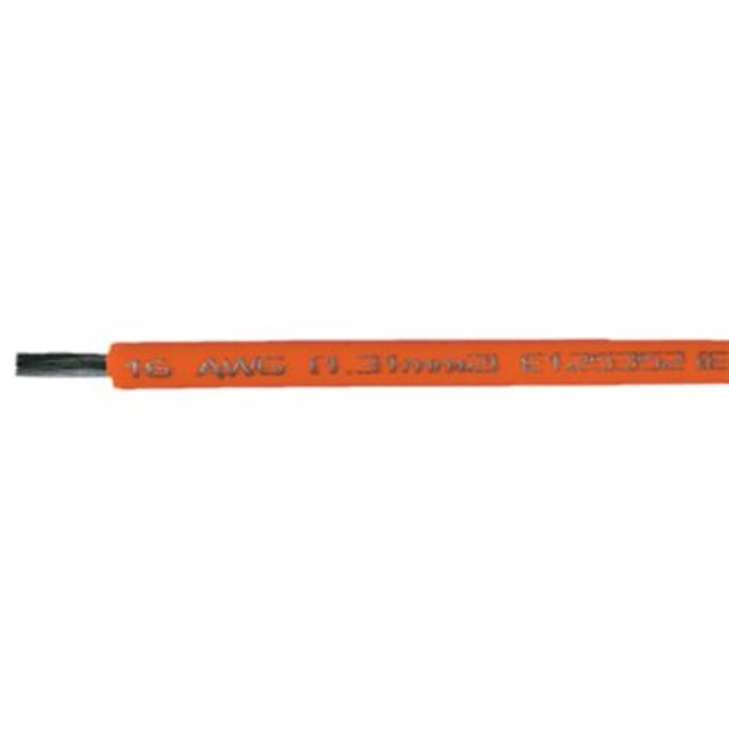 Cobra Wire and Cable A1016T15100FT Primary Tinned Copper Wire, 16 AWG, 100′, Orange