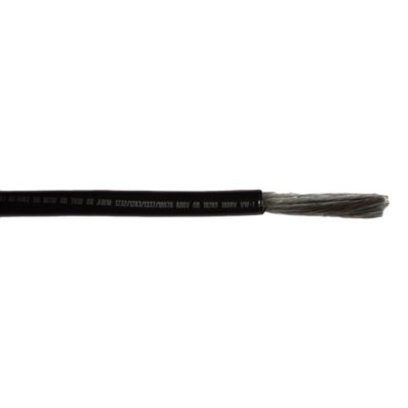 Cobra Wire and Cable A2002T07050FT Tinned Copper Battery Cable, 2 AWG, 50′, Black