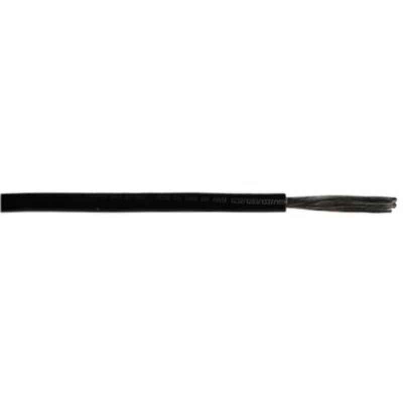 Cobra Wire and Cable A2006T07100FT Tinned Copper Battery Cable, 6 AWG, 100′, Black