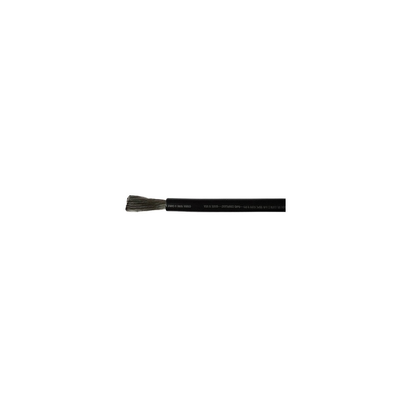 Cobra Wire and Cable A2008T07100FT Tinned Copper Battery Cable, 8 AWG, 100′, Black