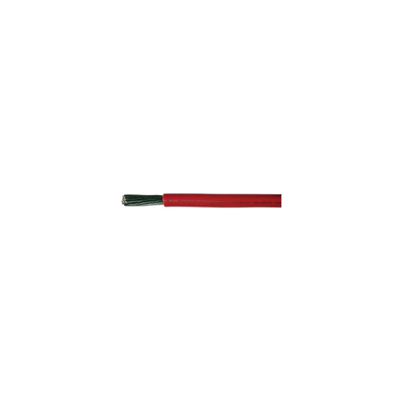 Cobra Wire and Cable A2110T01050FT Tinned Copper Battery Cable, 1/0, 50′, Red
