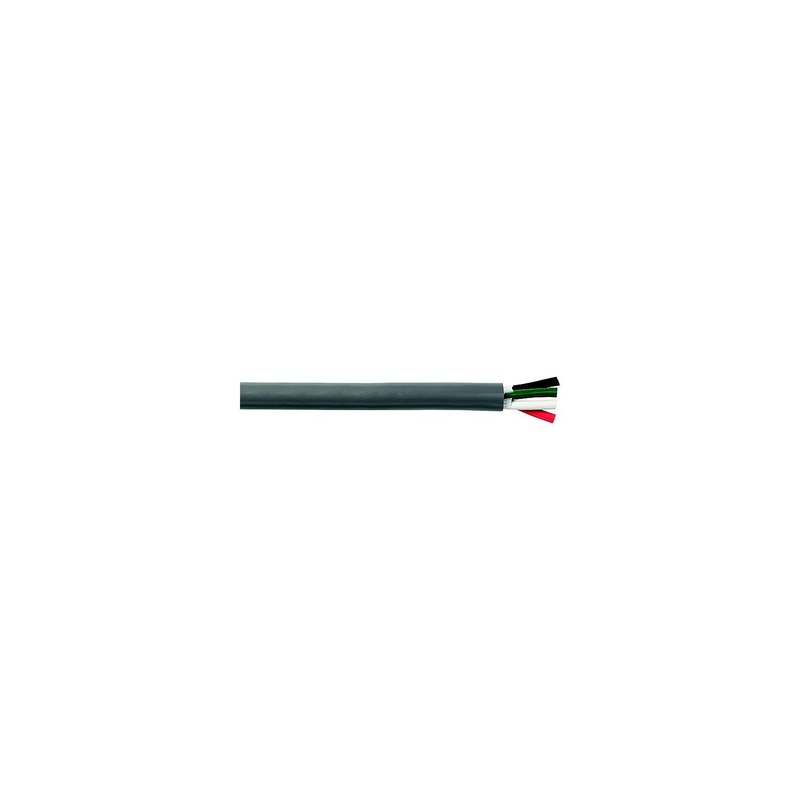 Cobra Wire and Cable B6G16T40100FT Tinned Copper Round 4-Conductor Wire, 16/4, 100′, Gray