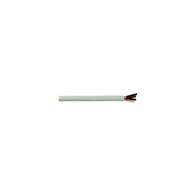 Cobra Wire and Cable B6W10T30100FT Tinned Copper Round Triplex Wire, 10/3, 100′, White