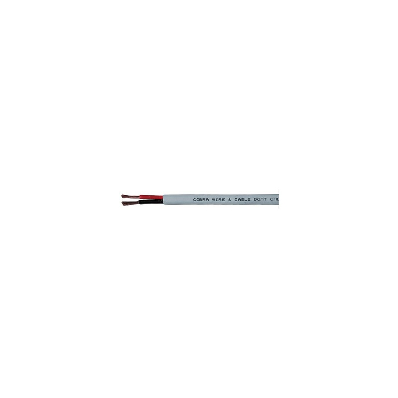 Cobra Wire and Cable B7G10B21100FT Bare Copper Duplex Wire, 10/2, 100′, Gray