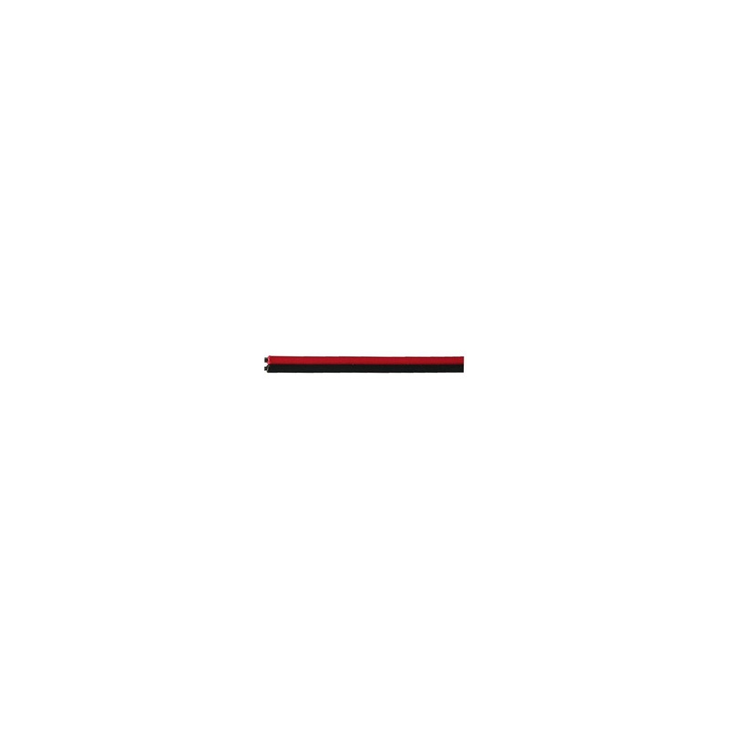 Cobra Wire and Cable B8016T21100FT Tinned Copper Bonded Ribbon Cable, 16 Gauge, 2-wire, 100′, Black/Red