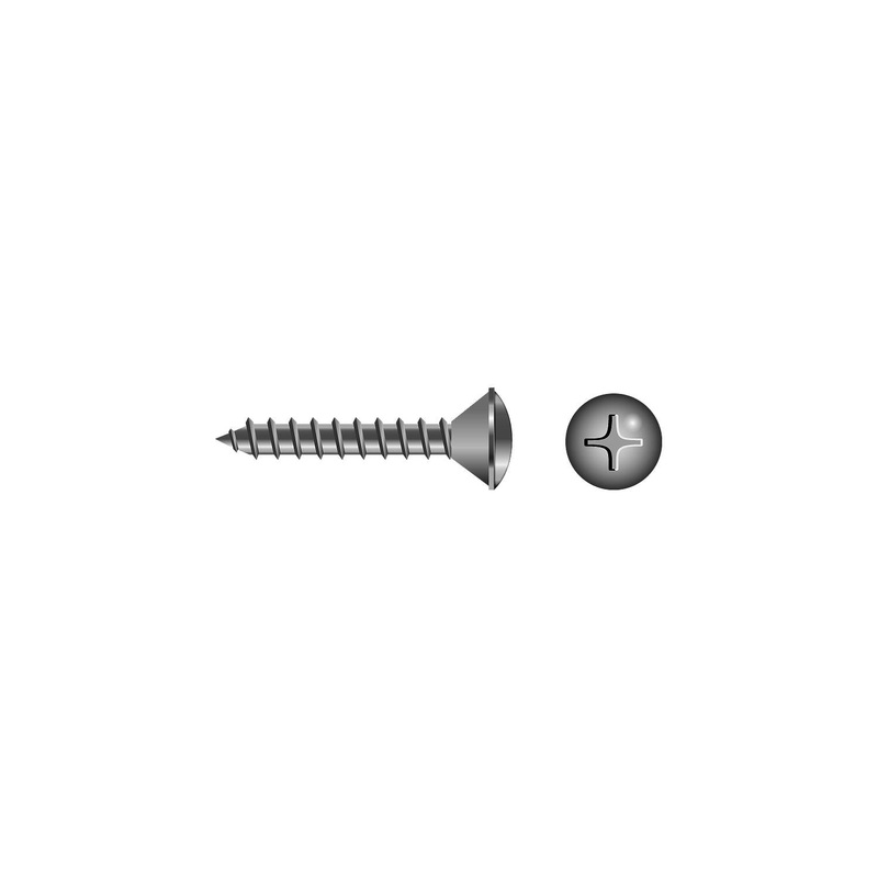 Seachoice SC0570 Phillips Tapping Screws – Oval Head, #4 x 3/8″