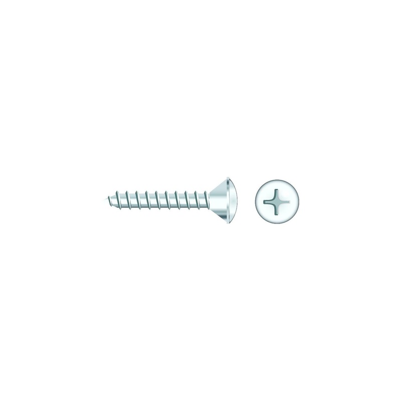 Seachoice SC588CH 01770 Chrome Plated SS Phillips Tapping Screw – Oval Head, #8 x 1-1/2″