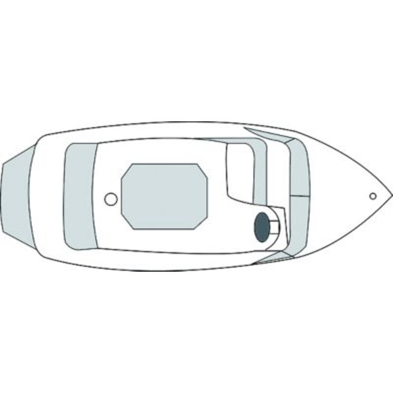 Carver Covers 79003 Flex-Fit PRO Poly-Flex II Fish & Ski Boats I/0 or O/B, Slate Gray