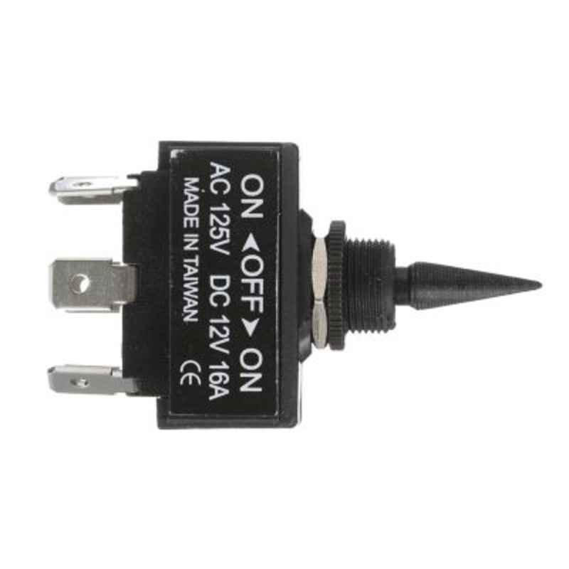 Seachoice 12021 3 Position Toggle Switch, Black Plastic Paddle On/Off/On