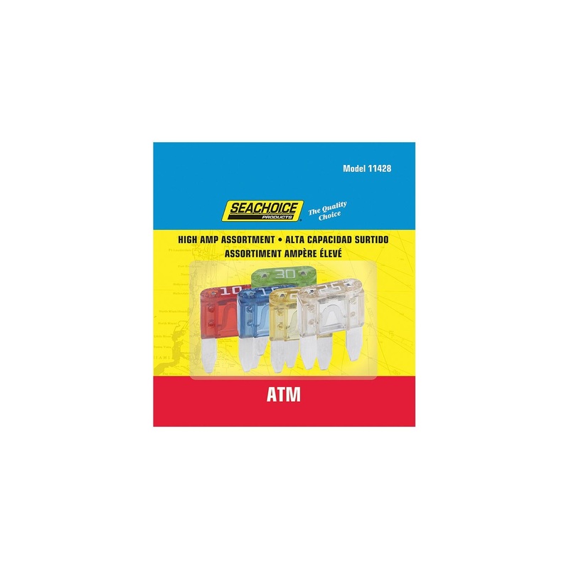 Seachoice SC11428 High Amp ATM Glass Fuse Assortment, 5ea