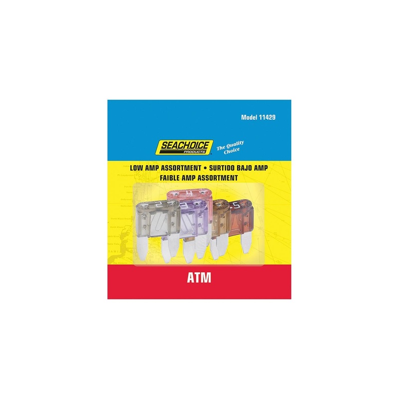 Seachoice SC11429 Low Amp ATM Glass Fuse Assortment, 5ea