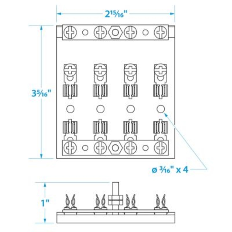 Seachoice 13431 Fuse and Terminal Block
