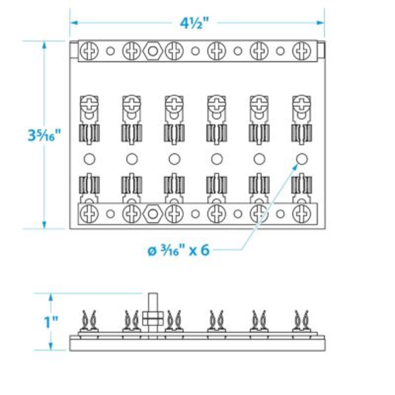 Seachoice 13441 Fuse and Terminal Block