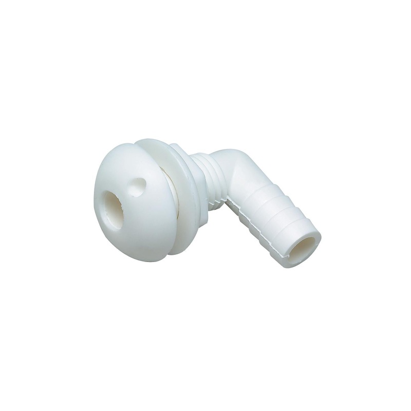 Seachoice 18101 90 Degree Plastic Thru-Hull, White