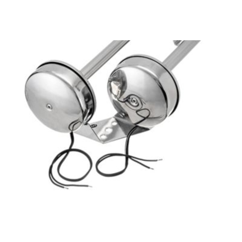 Seachoice HYF-305LT-24V 14631 Dual Trumpet Electric Horn, Stainless Steel