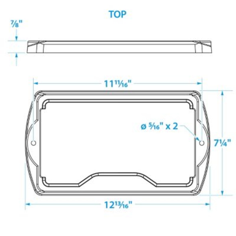 Seachoice 21961 Premium Battery Tray With Stainless Steel Hold Down Rods
