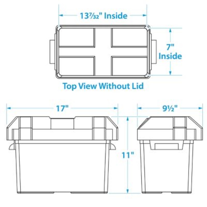 Seachoice 22080 Battery Box Group 27