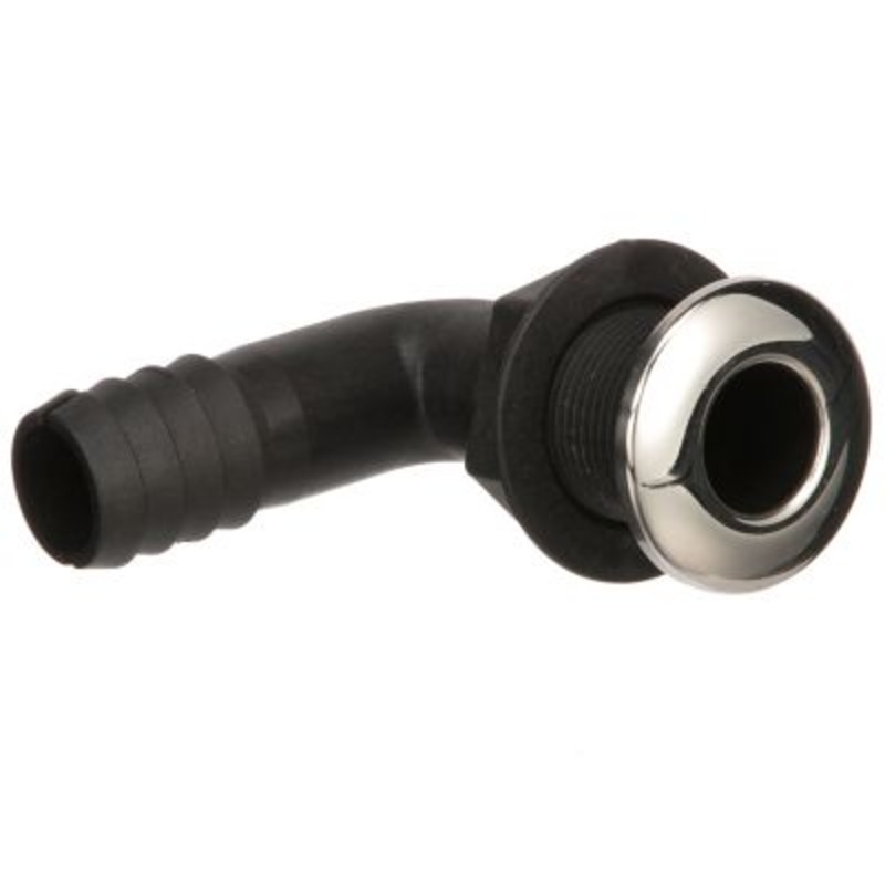 Seachoice 50-18561 90 Degree Stainless Steel Covered Thru-Hull