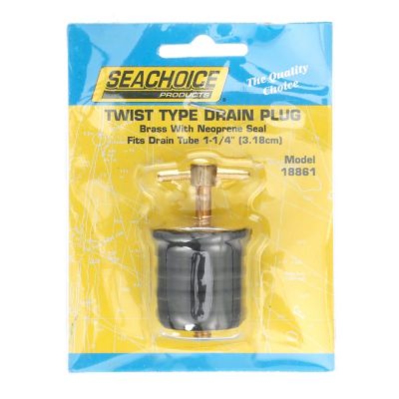 Seachoice 50-18861 Twist-Lock Brass Drain Plug 1-1/4″