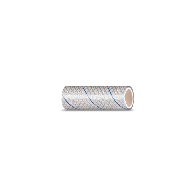 Seachoice 164-0125 23561 Clear Reinforced PVC Tubing w/Blue Tracer – 164 Series 1/2″ x 25′