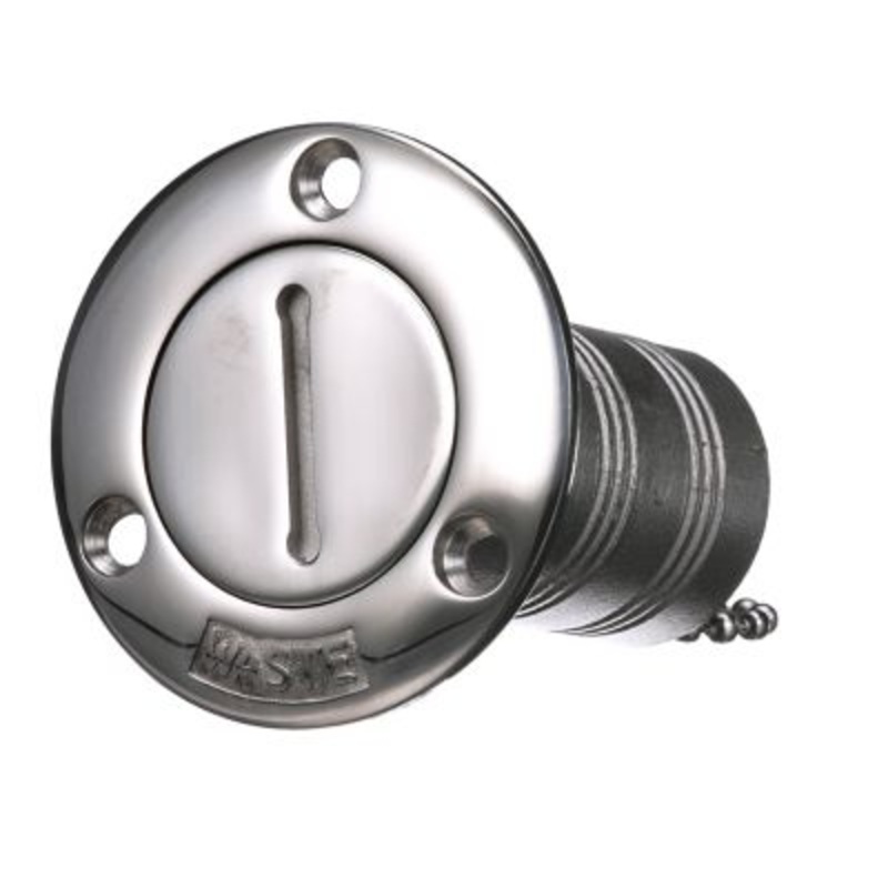 Seachoice 32281 Stainless Steel Deck Fill With Cap (Chain Tether) For 1-1/2″ Hose