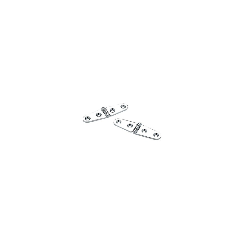 Seachoice 33821 Chrome Plated Brass Strap Hinges (1 Pair Per Pack)