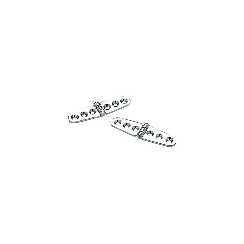 Seachoice 33831 Chrome Plated Brass Strap Hinges (1 Pair Per Pack)