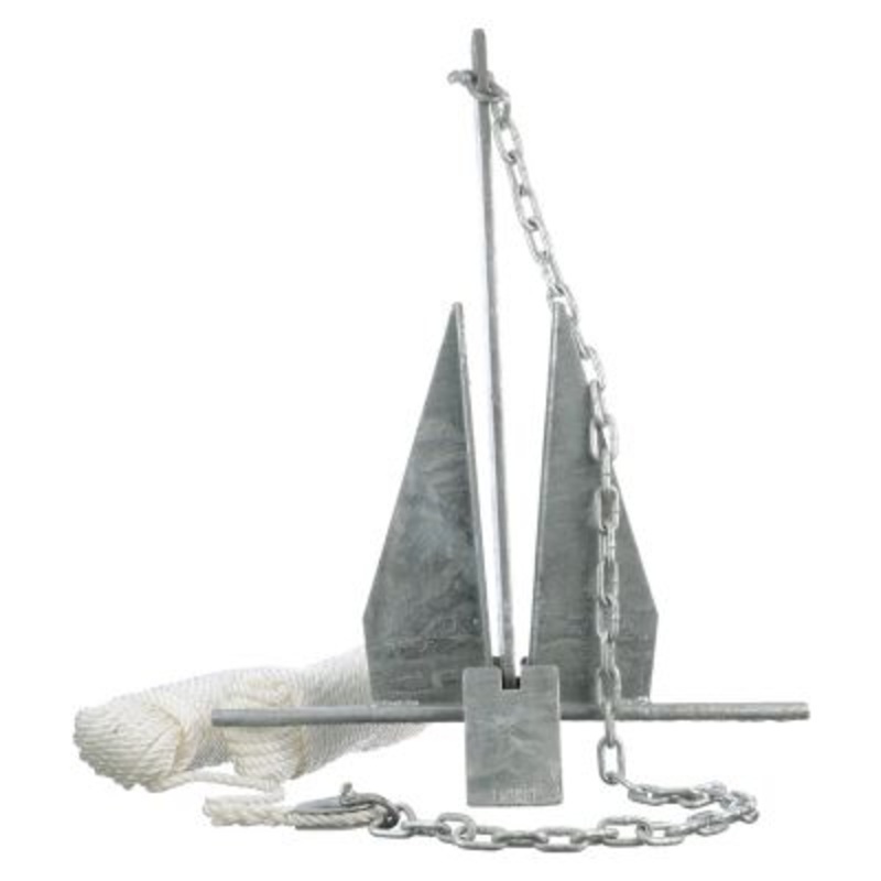 Seachoice 41732 Deluxe Anchor Kit (Includes Anchor, 1/4″ x 4′ Lead With (2) 5/16″ Shackles and 3/8″ 150′ Line)