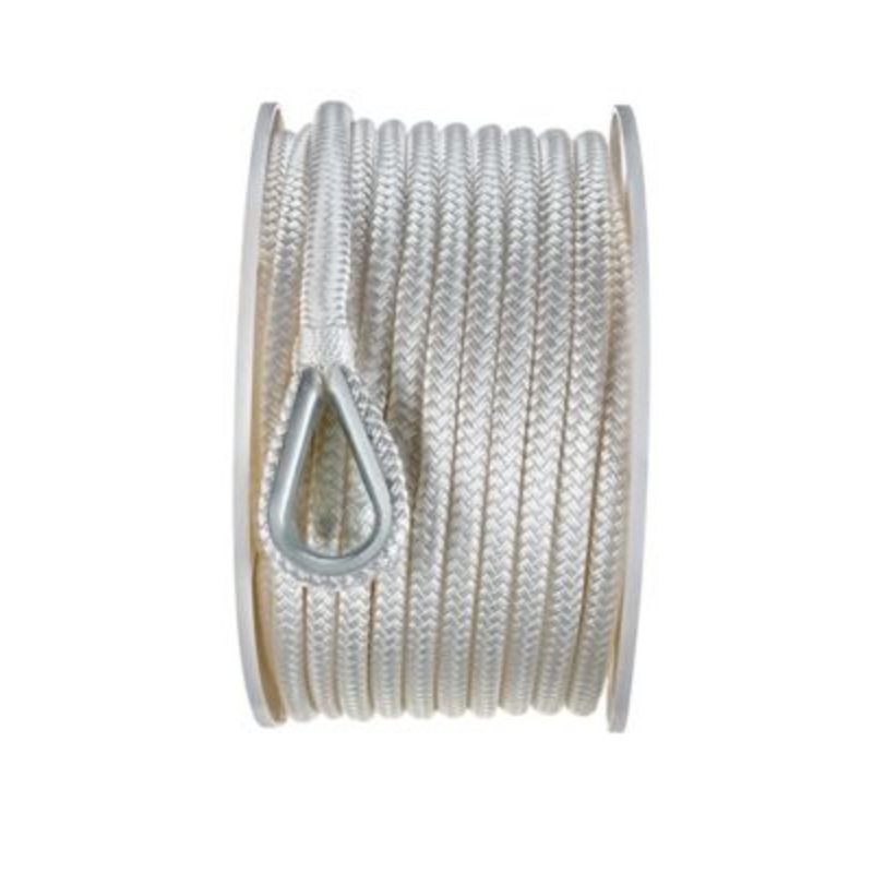 Seachoice 42101 Double Braid Nylon Anchor Line, White