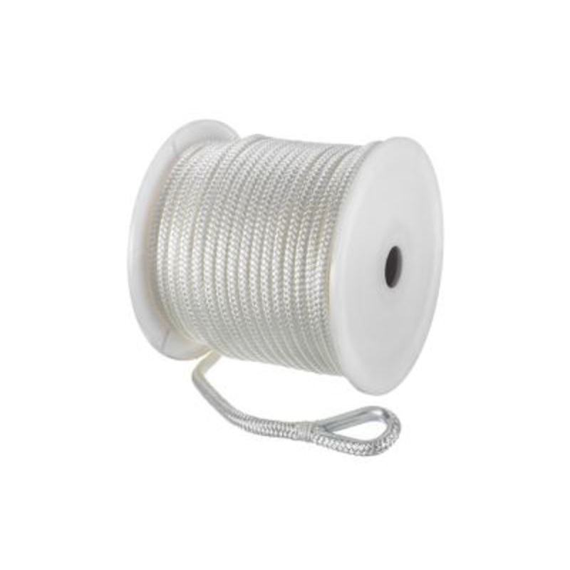 Seachoice 42111 Double Braid Nylon Anchor Line, White