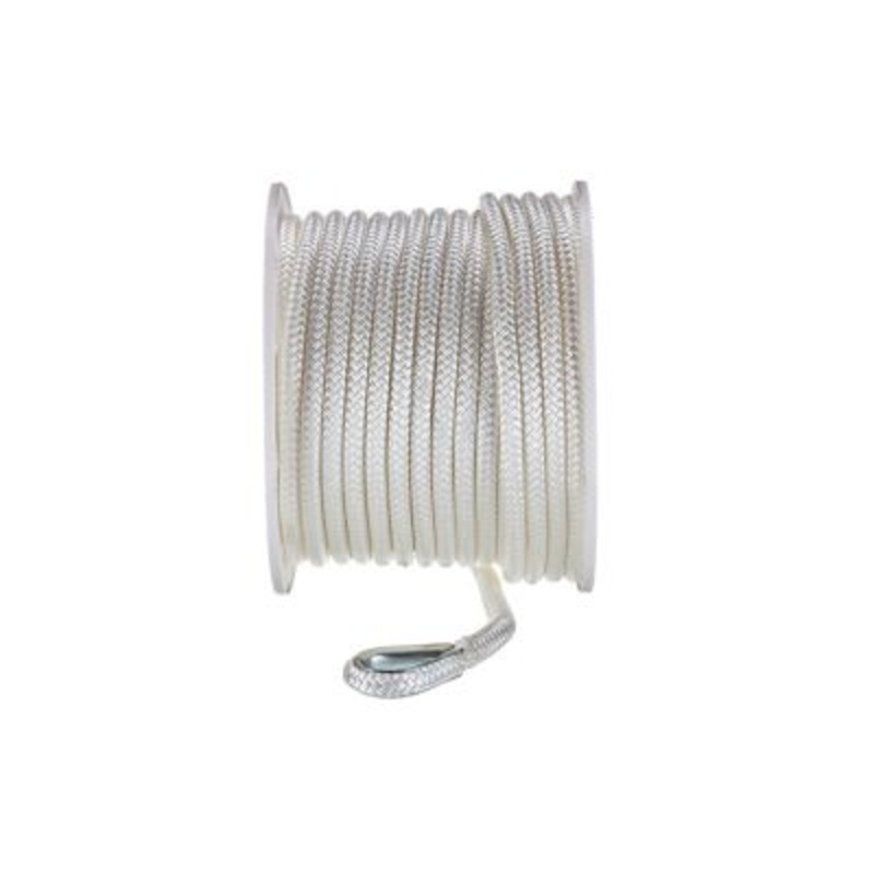 Seachoice 42131 Double Braid Nylon Anchor Line, White