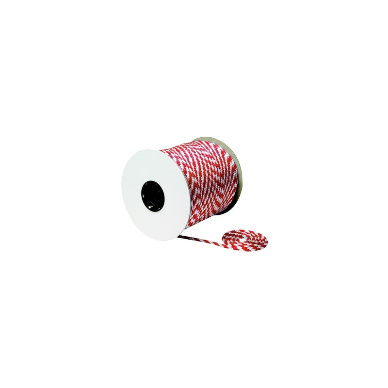 Seachoice 42770 Red/White Solid Braid MFP Multi-Purpose Spool (Derby Rope), 3/8″ x 500′