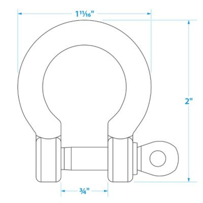 Seachoice 43171 Stainless Steel Anchor Shackle