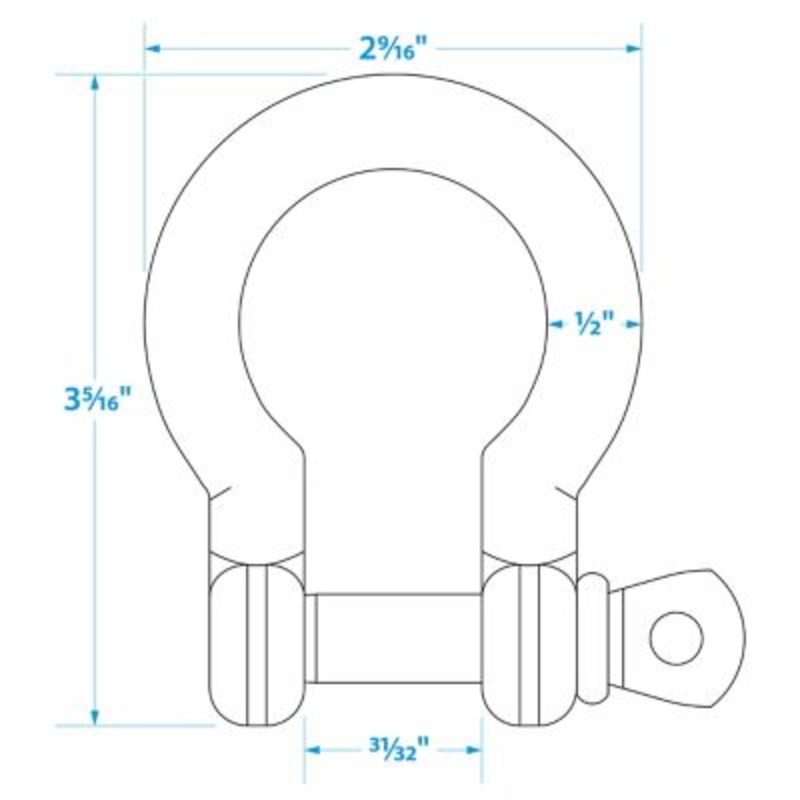 Seachoice 43201 Stainless Steel Anchor Shackle