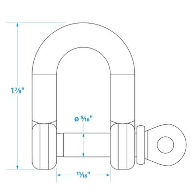 Seachoice 50-44601 Stainless Steel “D” Anchor Shackle