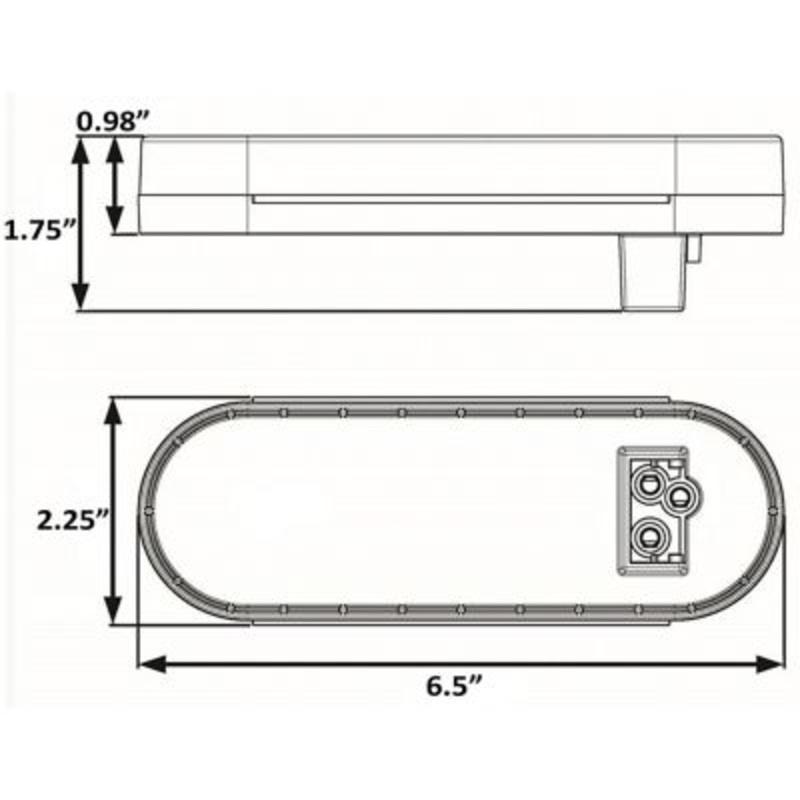 Seachoice STL12RKSCH 52831 LED 6″ Oval Sealed Tail Light Kit For Flush Mount