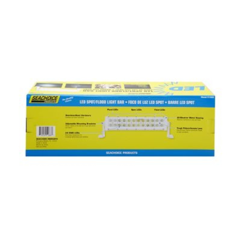 Seachoice UCL21CWSCH 51683 LED Spot/Flood Light Bar, White Housing 24 LEDs, 13.6″, 12/24V